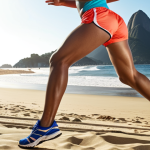 **

"A runner sprints on a sunny Rio de Janeiro beach wearing vibrant, modern Diadora athletic shorts. Focus on the lightweight, breathable fabric and comfortable fit, showcasing the shorts' freedom of movement. Capture the energy of the run and the Brazilian coastline."

**